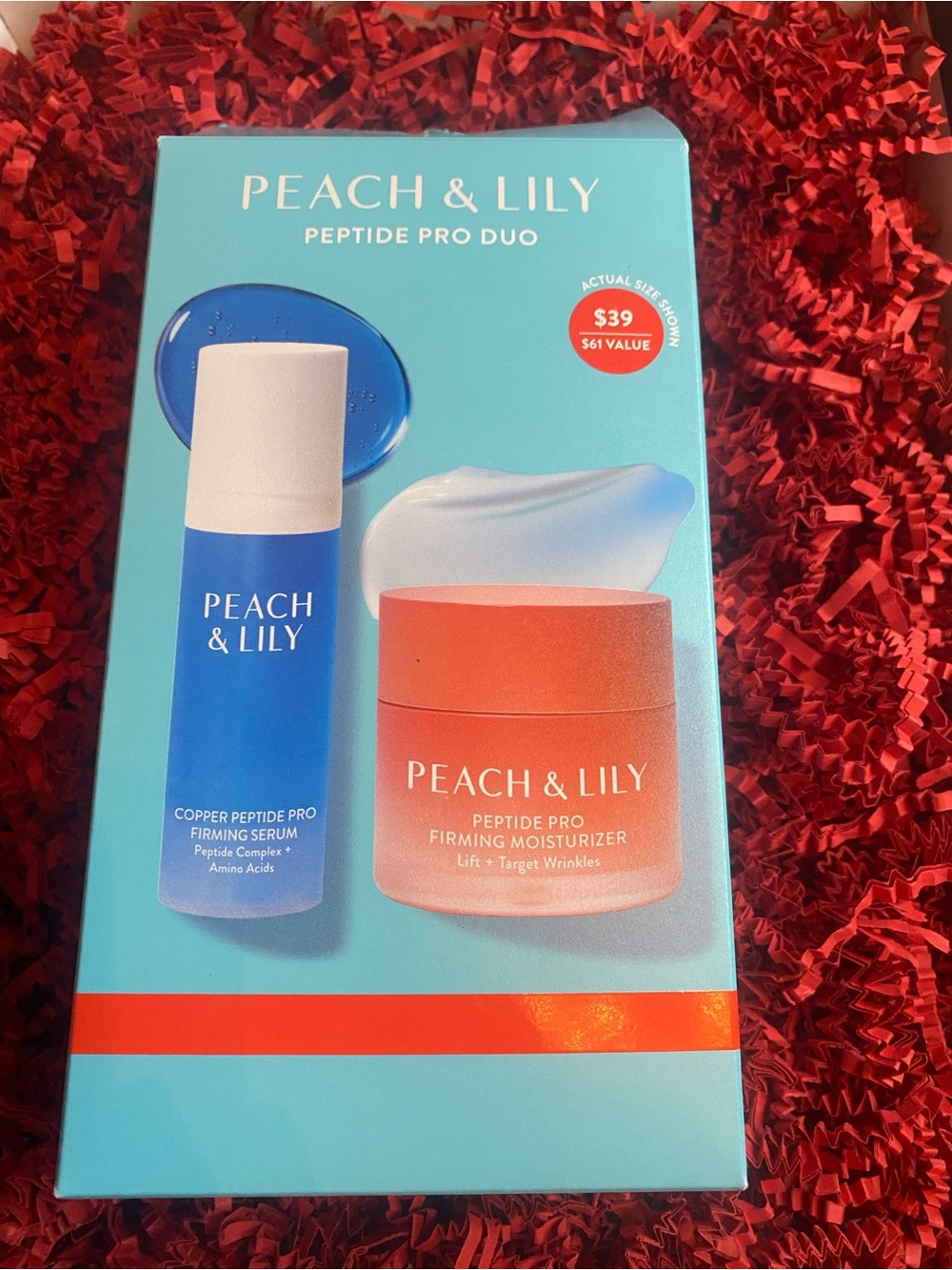 Peach & Lily Peptide Pro Duo Moisturizer - Blue & Coral
